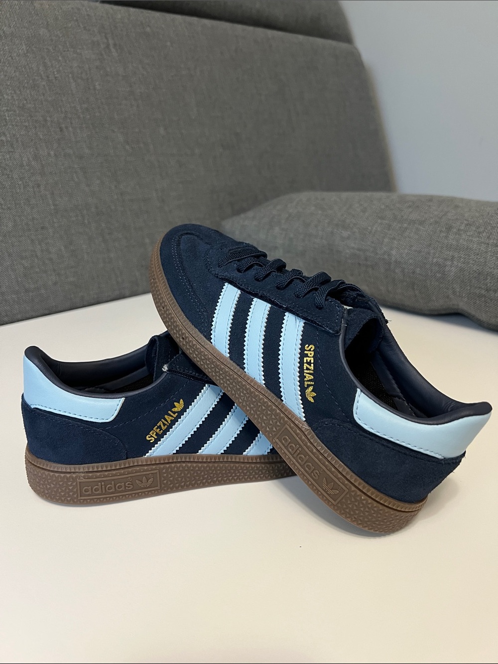 Kids Adidas Spezial Sneakers in Navy & Light Blue - Like New
